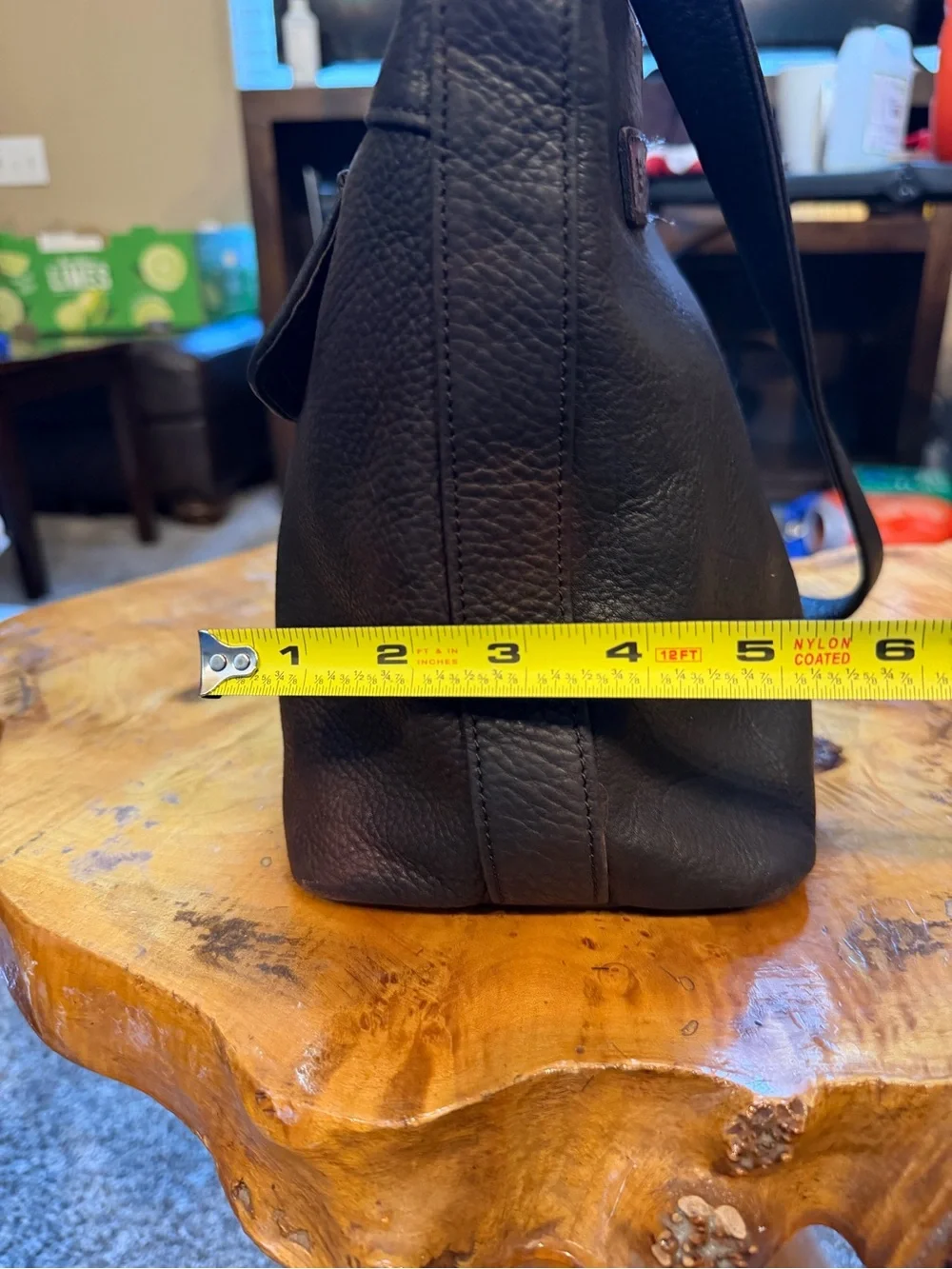 Vintage Fossil 1954 Chocolate Brown Leather Shoulder Bag Purse 75082 Y2K